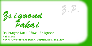 zsigmond pakai business card